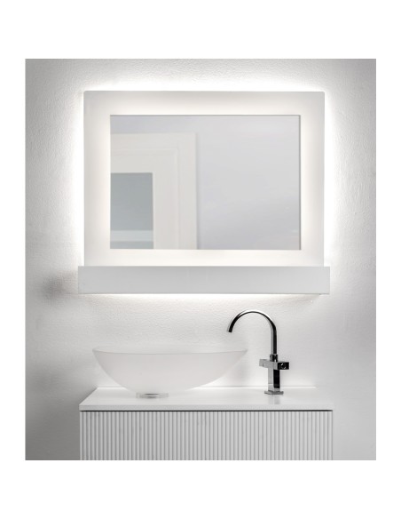 iPLEX Design - Lady T Specchio Bianco Orizzontale in plexiglass - 100x68x18 cm