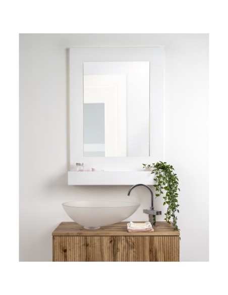 iPLEX Design - Lady T Specchio Bianco Verticale in plexiglass - 68x100x18 cm