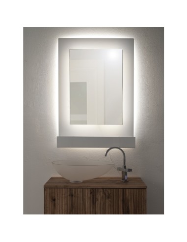iPLEX Design - Lady T Specchio Bianco Verticale in plexiglass - 68x100x18 cm