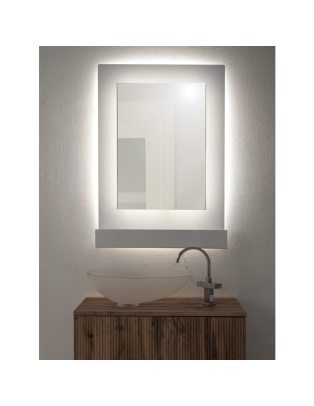 iPLEX Design - Lady T Specchio Bianco Verticale in plexiglass - 68x100x18 cm