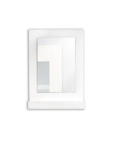 iPLEX Design - Lady T Specchio Bianco Verticale in plexiglass - 68x100x18 cm