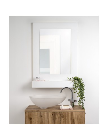 iPLEX Design - Lady T Specchio Bianco Verticale in plexiglass - 68x100x18 cm