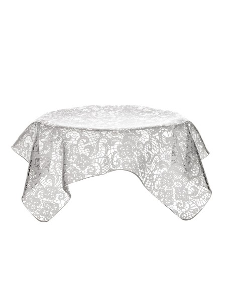iPLEX Design - Drappeggi Centrotavola Grande Pizzo in plexiglass - Trasparente - 50x17,5x50 cm