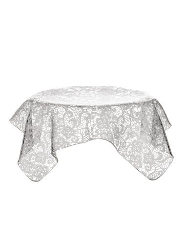 iPLEX Design - Drappeggi Centrotavola Grande Pizzo in plexiglass - Trasparente - 50x17,5x50 cm