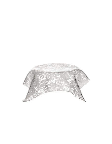 iPLEX Design - Drappeggi Centrotavola Medio Pizzo in plexiglass - Trasparente - 32,5x11,5x32,5 cm