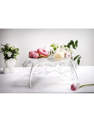 iPLEX Design - Drappeggi Centrotavola Grande Trasp in plexiglass - Trasparente - 50x17,5x50 cm