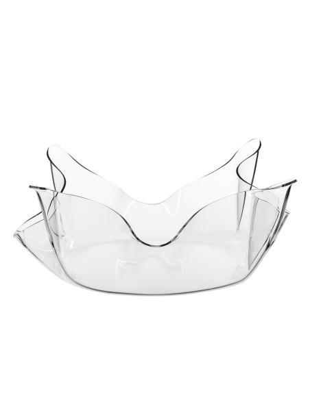 iPLEX Design - Drappeggi Centrotavola Medio Trasp in plexiglass - Trasparente - 32,5x11,5x32,5 cm