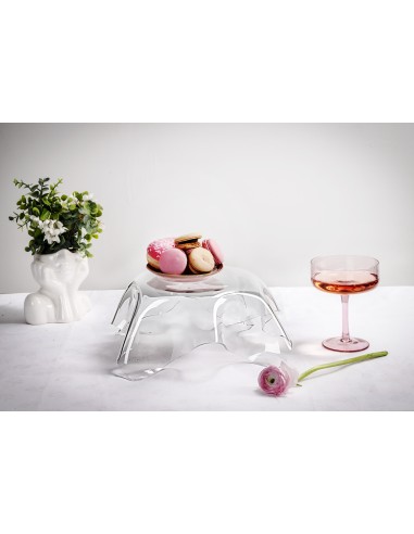 iPLEX Design - Drappeggi Centrotavola Medio Trasp in plexiglass - Trasparente - 32,5x11,5x32,5 cm