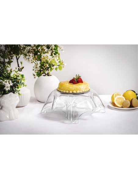 iPLEX Design - Drappeggi Centrotavola Medio Trasp in plexiglass - Trasparente - 32,5x11,5x32,5 cm