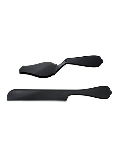 iPLEX Design - Bon Ton Set Torta Nero in plexiglass - 8x5x34 cm