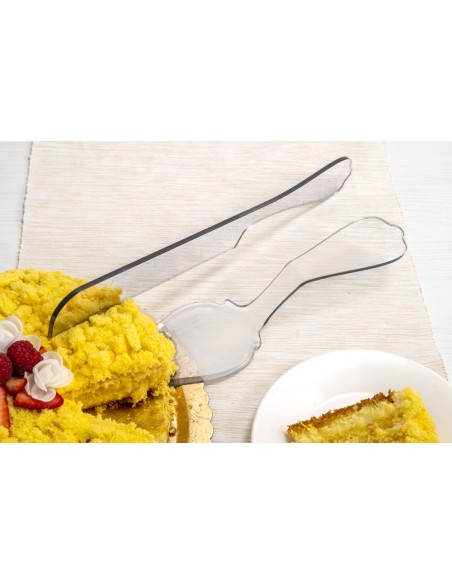 iPLEX Design - Bon Ton Set Torta Trasp in plexiglass - Trasparente - 8x5x34 cm