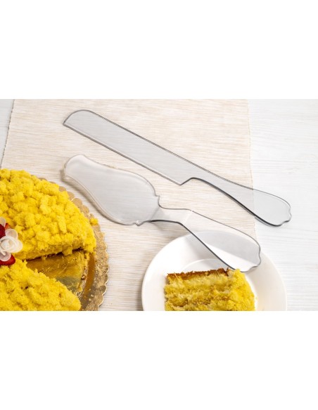 iPLEX Design - Bon Ton Set Torta Trasp in plexiglass - Trasparente - 8x5x34 cm