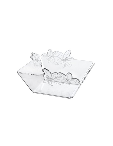 iPLEX Design - Rinascimento Cestino Pane Trasp in plexiglass - Trasparente - 25,5x11,5x25,5 cm