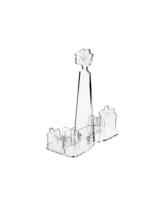 iPLEX Design - Rinascimento Portabicchieri Trasp in plexiglass - Trasparente - 22,5x24x10 cm