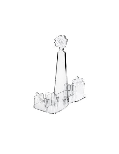 iPLEX Design - Rinascimento Portabicchieri Trasp in plexiglass - Trasparente - 22,5x24x10 cm