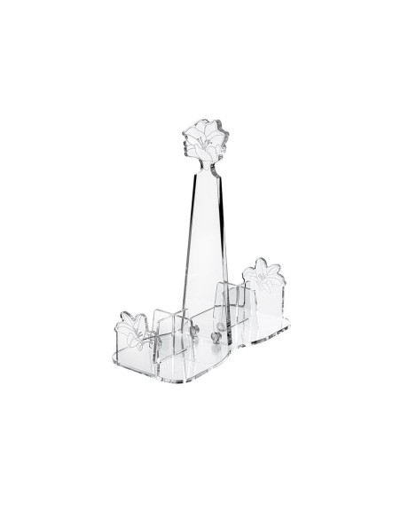 iPLEX Design - Rinascimento Portabicchieri Trasp in plexiglass - Trasparente - 22,5x24x10 cm
