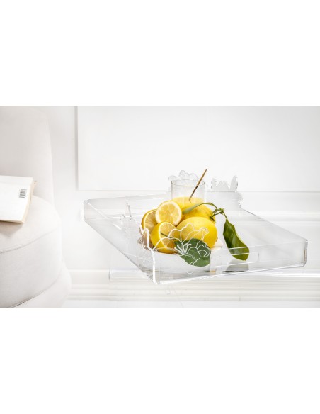 iPLEX Design - Rinascimento Vassoio Grande Trasp in plexiglass - Trasparente - 46x13x32 cm