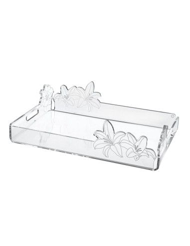 iPLEX Design - Rinascimento Vassoio Grande Trasp in plexiglass - Trasparente - 46x13x32 cm