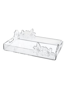 iPLEX Design - Rinascimento Vassoio Grande Trasp in plexiglass - Trasparente - 46x13x32 cm