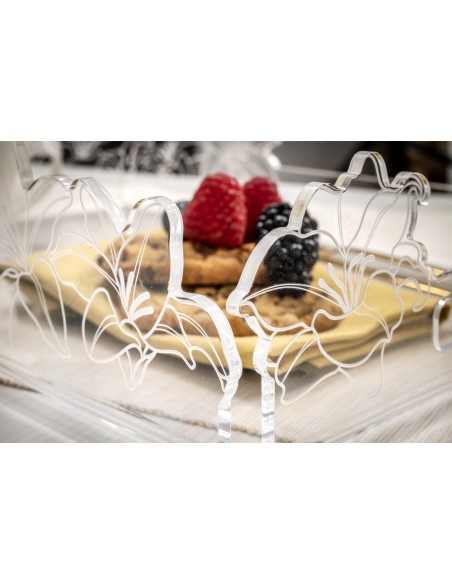 iPLEX Design - Rinascimento Vassoio Piccolo Trasp in plexiglass - Trasparente - 33x9x23 cm