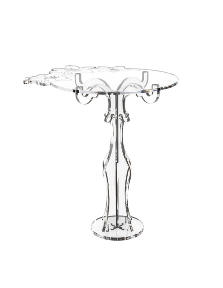 iPLEX Design - Rinascimento Alzata Alta in plexiglass - Trasparente - 33x35x33 cm