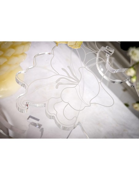iPLEX Design - Rinascimento Alzata Alta in plexiglass - Trasparente - 33x35x33 cm