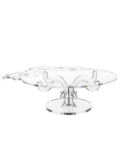 iPLEX Design - Rinascimento Alzata Bassa in plexiglass - Trasparente - 61x17,5x61 cm