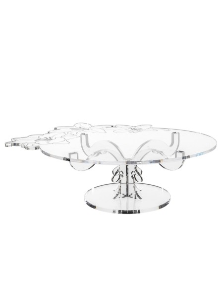 iPLEX Design - Rinascimento Alzata Bassa in plexiglass - Trasparente - 61x17,5x61 cm