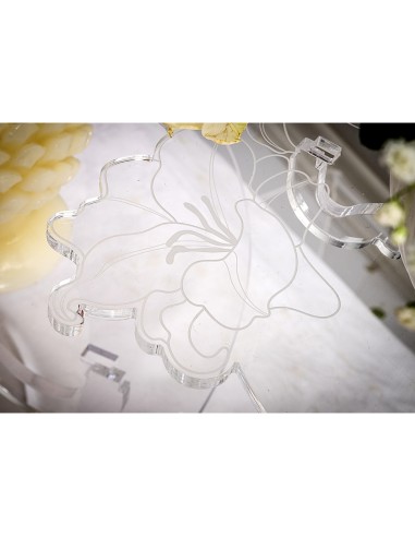 iPLEX Design - Rinascimento Alzata Bassa in plexiglass - Trasparente - 61x17,5x61 cm