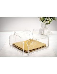 iPLEX Design - Rinascimento P/Tovaglioli Orizzontale Trasp in plexiglass - Trasparente - 22x12x22 cm 2