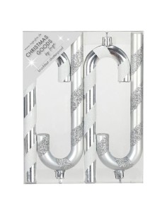 Inges - Bastoncini di Zucchero color Argento set da 4 14 cm
