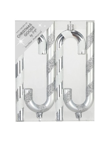 Inges - Bastoncini di Zucchero color Argento set da 4 14 cm