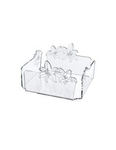 iPLEX Design - Rinascimento P/Tovaglioli Orizzontale Trasp in plexiglass - Trasparente - 22x12x22 cm