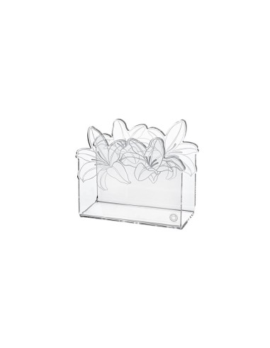 iPLEX Design - Rinascimento P/Tovaglioli Verticale Trasp in plexiglass - Trasparente - 13,5x12x7 cm