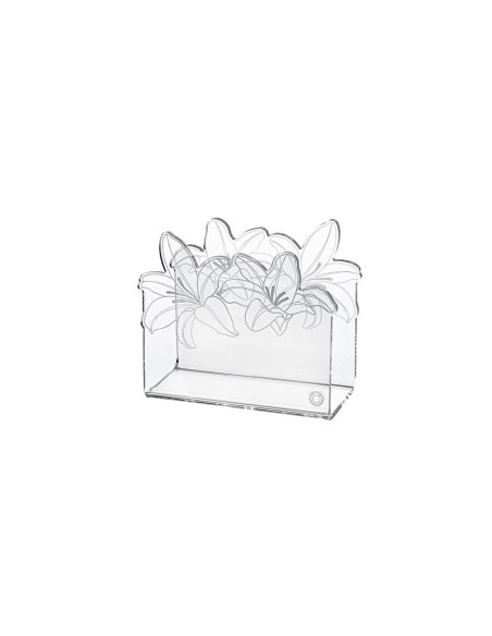 iPLEX Design - Rinascimento P/Tovaglioli Verticale Trasp in plexiglass - Trasparente - 13,5x12x7 cm