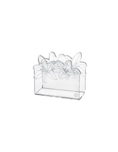 iPLEX Design - Rinascimento P/Tovaglioli Verticale Trasp in plexiglass - Trasparente - 13,5x12x7 cm