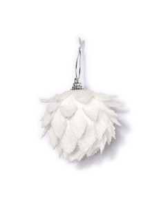 Inges - Pigna bianca da appendere 7,5 cm