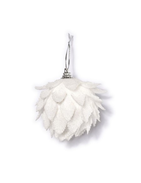 Inges - Pigna bianca da appendere 7,5 cm