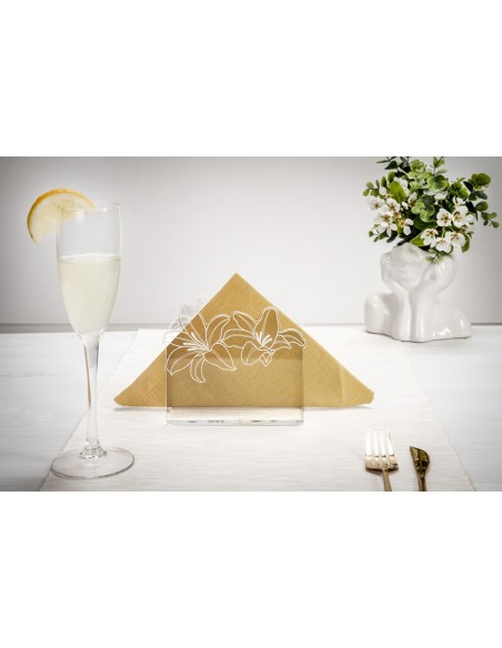 iPLEX Design - Rinascimento P/Tovaglioli Verticale Trasp in plexiglass - Trasparente - 13,5x12x7 cm