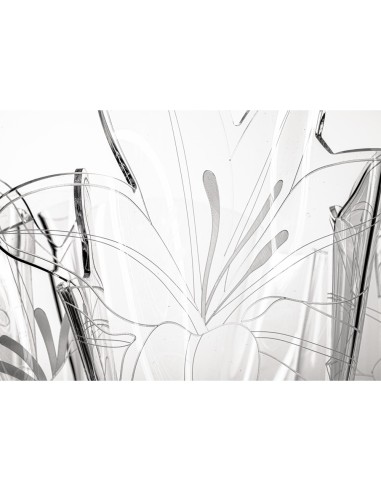 iPLEX Design - Rinascimento Vaso in plexiglass - Trasparente - 40x27x40 cm