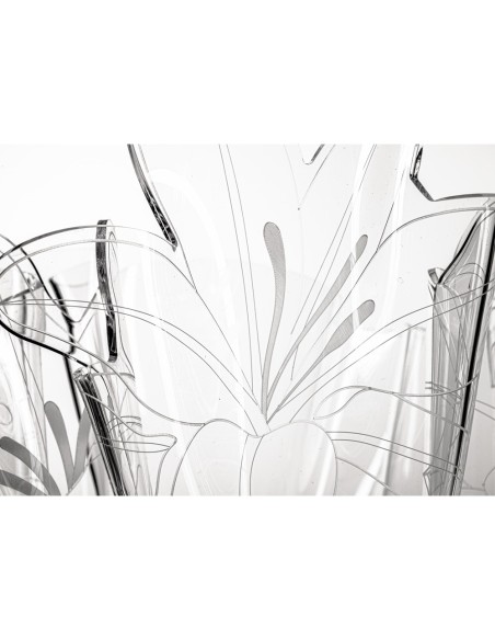 iPLEX Design - Rinascimento Vaso in plexiglass - Trasparente - 40x27x40 cm