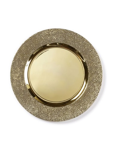 Inges - Sottopiatto decorato color oro 33 cm