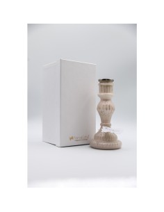 Fiori di Lena - Candeliere in vetro colore nude h 16 cm con scatola