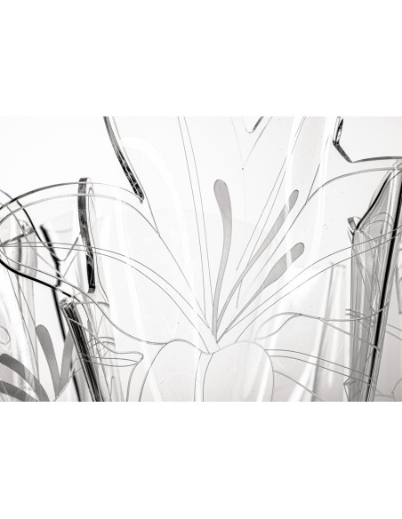 iPLEX Design - Rinascimento Vaso in plexiglass - Trasparente - 40x27x40 cm