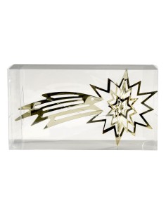 Inges - Stella cometa in metallo color oro da appendere 15 cm