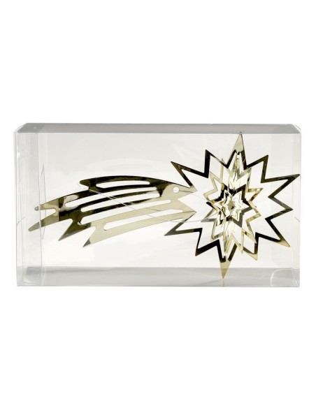 Inges - Stella cometa in metallo color oro da appendere 15 cm