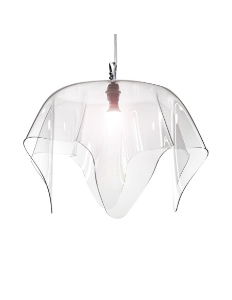 iPLEX Design - Drappeggi Lampadario Big Trasparente in plexiglass - 70x40x70 cm