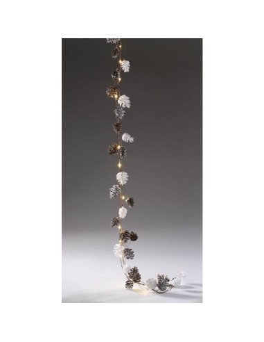 Inges - Catena Luminosa con pigne e LED 100  cm