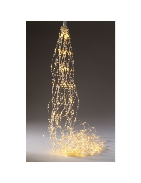 Inges - Cascata luminosa con Perle e Led  150  cm