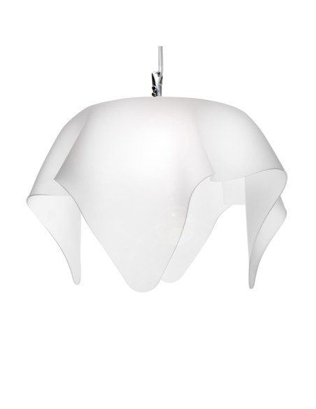 iPLEX Design - Drappeggi Lampadario Big Bianco Satinato in plexiglass - 70x40x70 cm
